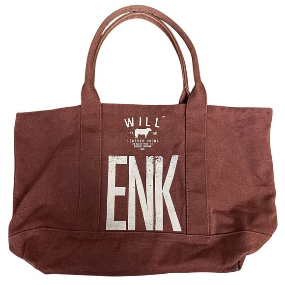 WILL LEATHER GOODS ENK Pink Canvas Tote Bag Oregon - Picture 1 of 9